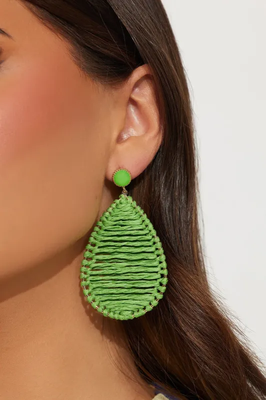 Tropical Island Earrings - Green sold by Fashion Nova