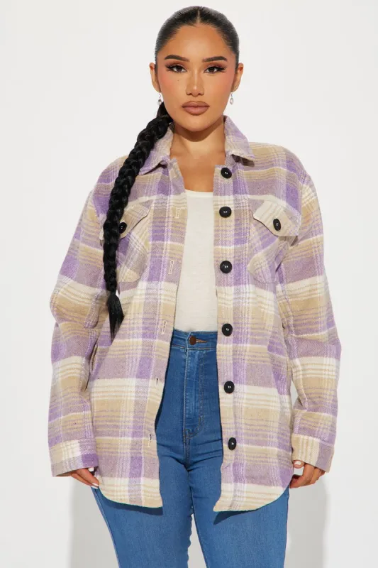 Charlotte Shacket - Lavender/combo sold by Fashion Nova
