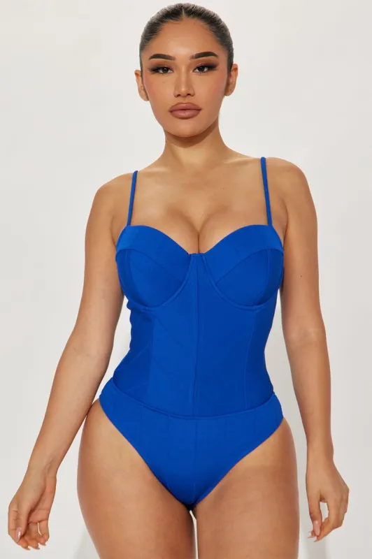 Date Night Bodysuit - Royal sold by Fashion Nova