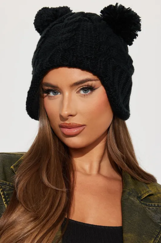 Beary Warm Beanie - Black sold by Fashion Nova