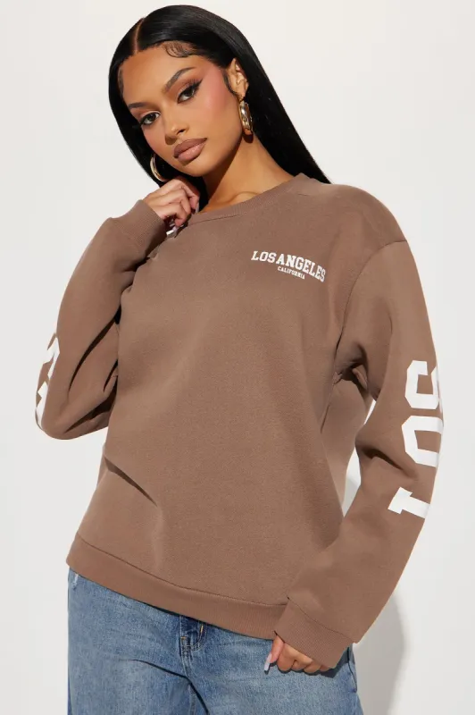 Los Angeles City Sweatshirt - Mocha sold by Fashion Nova