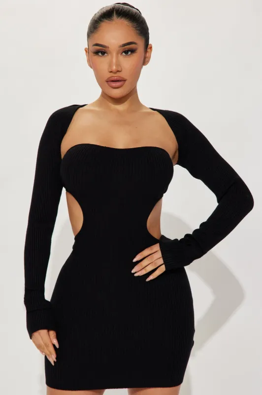 Ashia Cut Out Mini Dress - Black sold by Fashion Nova