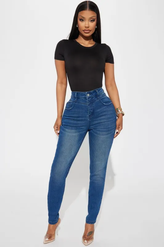 Kaya Stretch Curvy Skinny Jean - Dark Wash sold by Fashion Nova