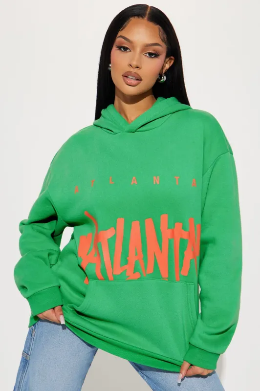 Atlanta Vibe Graphic Hoodie - Green sold by Fashion Nova