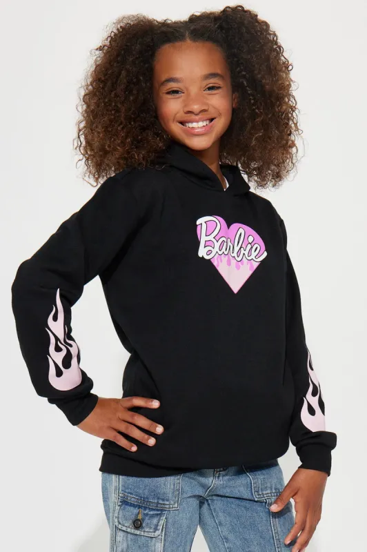 Mini Playing Heart To Get Barbie Hoodie - Black made by Fashion Nova