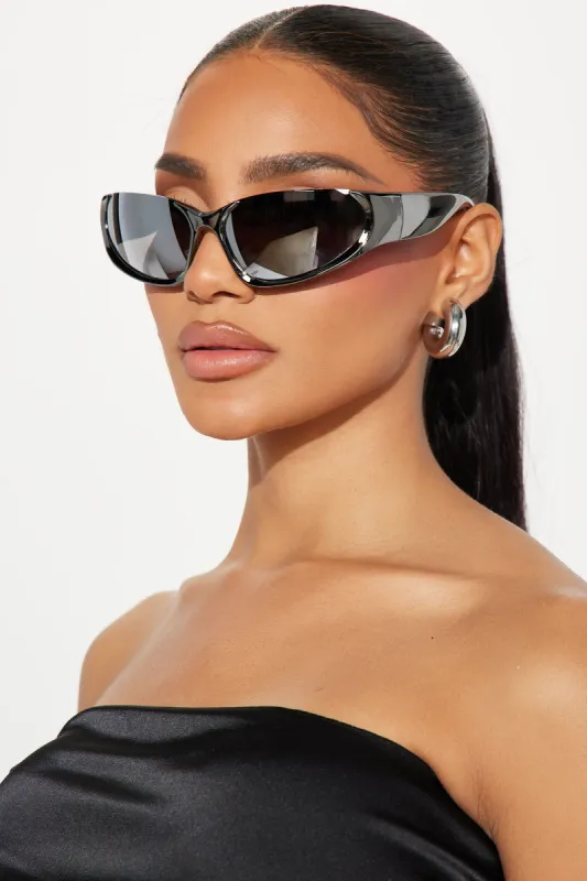 Rave About It Sunglasses - Gunmetal sold by Fashion Nova