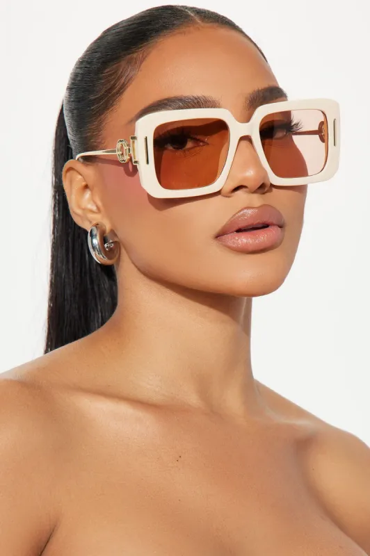 Brunch At Perch Sunglasses - Nude sold by Fashion Nova
