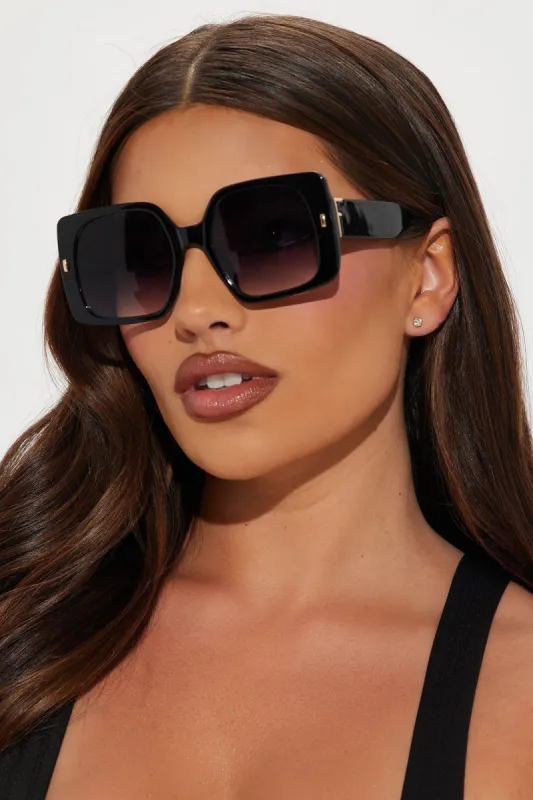 Catch Up Later Sunglasses - Black sold by Fashion Nova