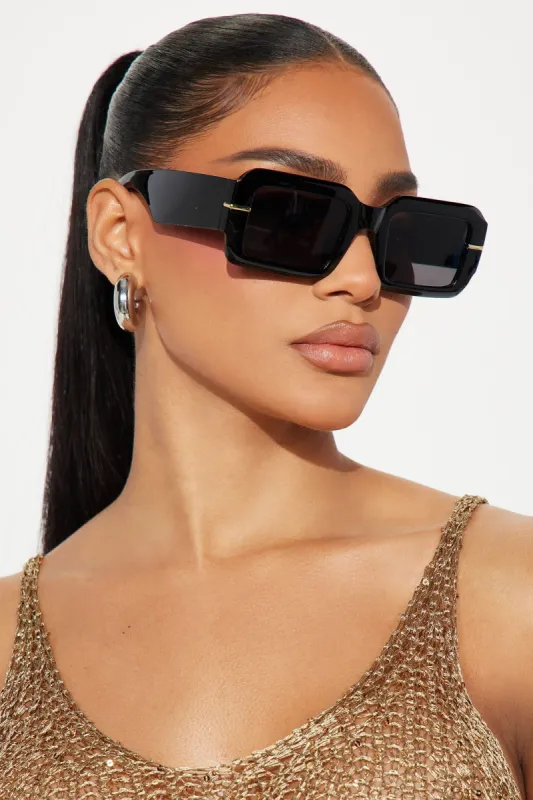 I'm Done With You Sunglasses - Black sold by Fashion Nova