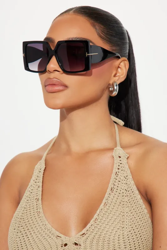 Sorry I'm Busy Sunglasses - Black sold by Fashion Nova