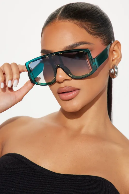 Beach Please Sunglasses - Blue sold by Fashion Nova