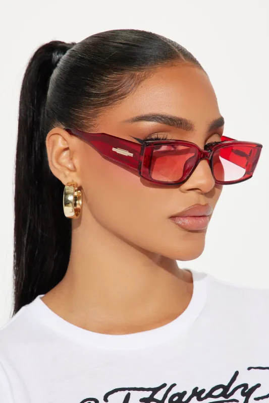 Sweet And Sassy Sunglasses - Red sold by Fashion Nova