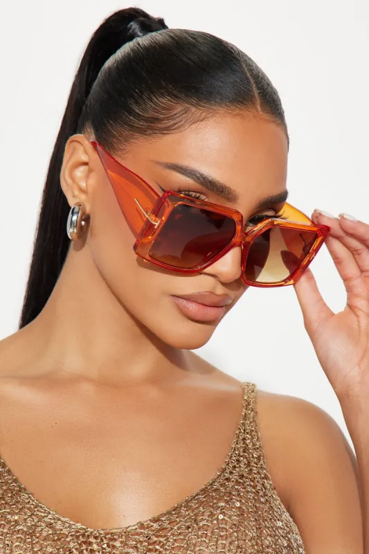 Sorry I'm Busy Sunglasses - Orange sold by Fashion Nova