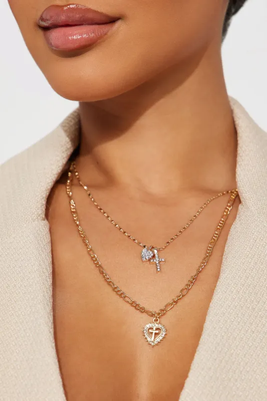 Have Faith Love Necklace - Gold sold by Fashion Nova