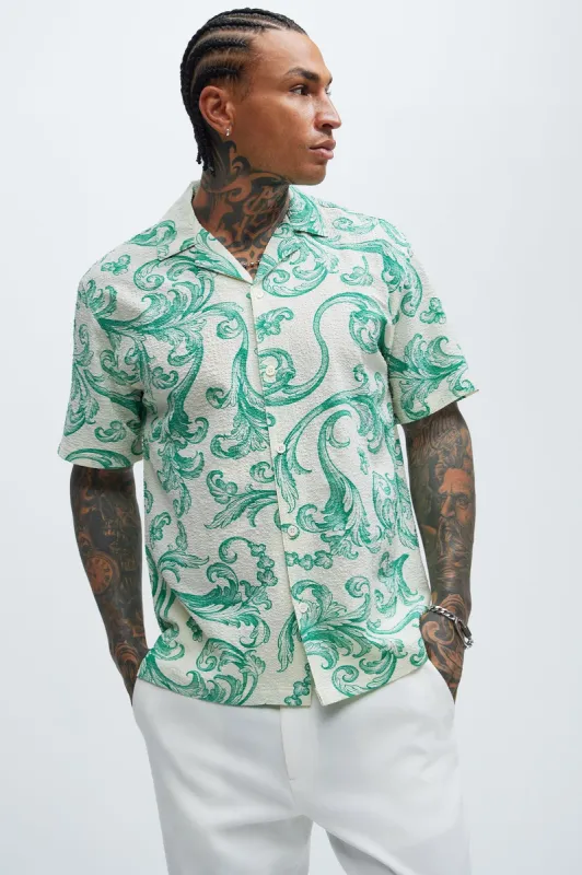 Stand Out Shirt - Green/combo sold by Fashion Nova