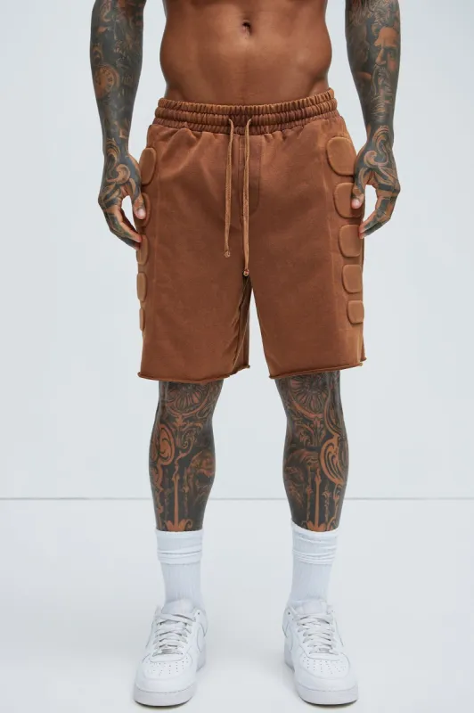 Mayzen Relaxed Shorts - Brown sold by Fashion Nova