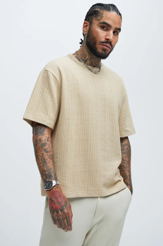 Elm Textured Tee - Tan sold by Fashion Nova