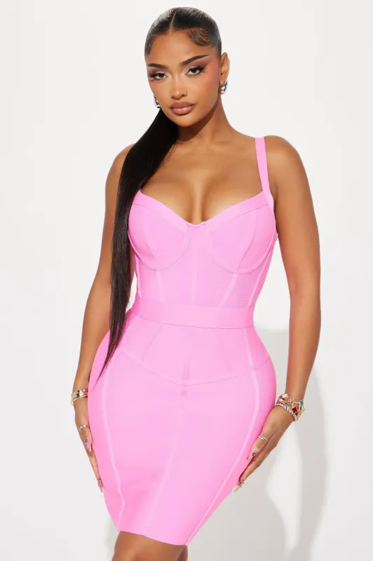 Bailey Bandage Mini Dress - Pink sold by Fashion Nova
