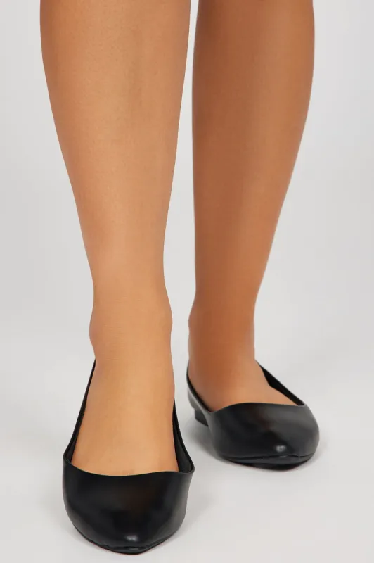 Sweet And Simple Comfort Flats - Black/Black sold by Fashion Nova