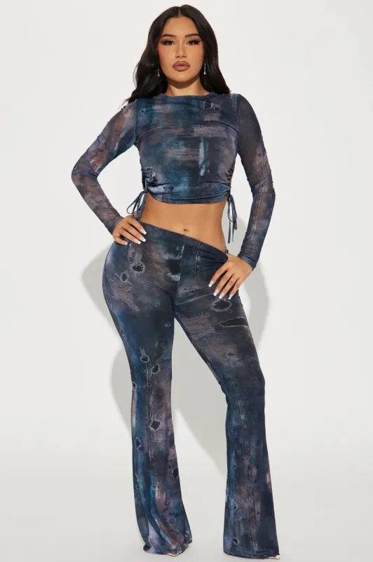 Stacey Mesh Pant Set - Brown/combo sold by Fashion Nova
