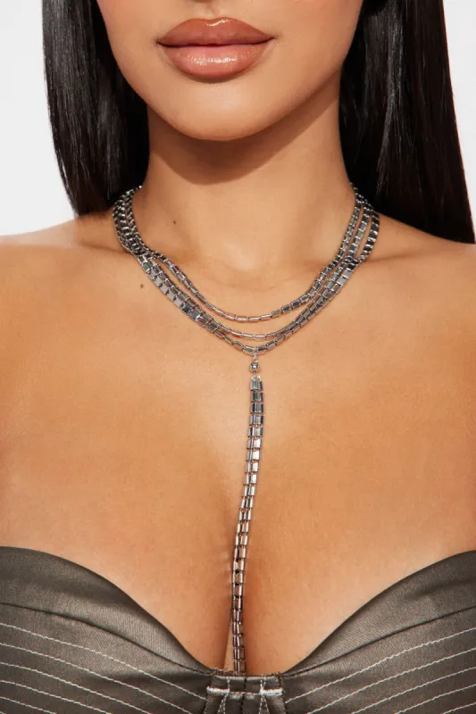 Out Of Touch Necklace - Silver made by Fashion Nova