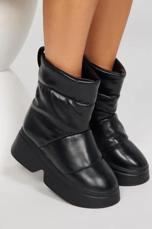 Keep It Cool Booties - Black sold by Fashion Nova