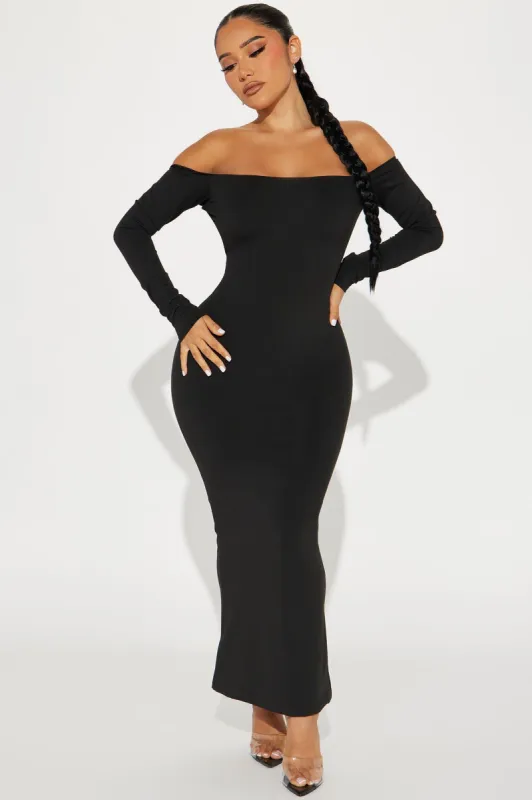 Monaco Backless Midi Dress - Black sold by Fashion Nova