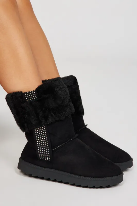 Lets Chill Together Booties - Black sold by Fashion Nova