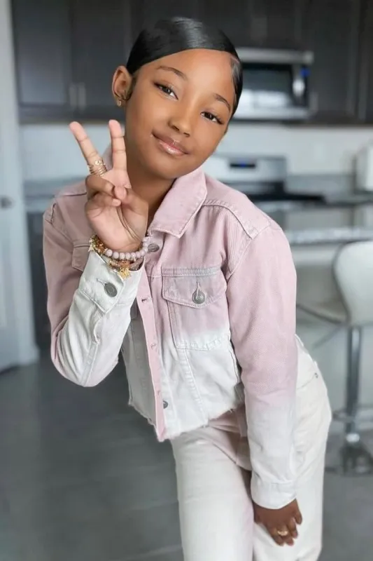 Mini Kayla Dip Dye Jacket - Pink sold by Fashion Nova