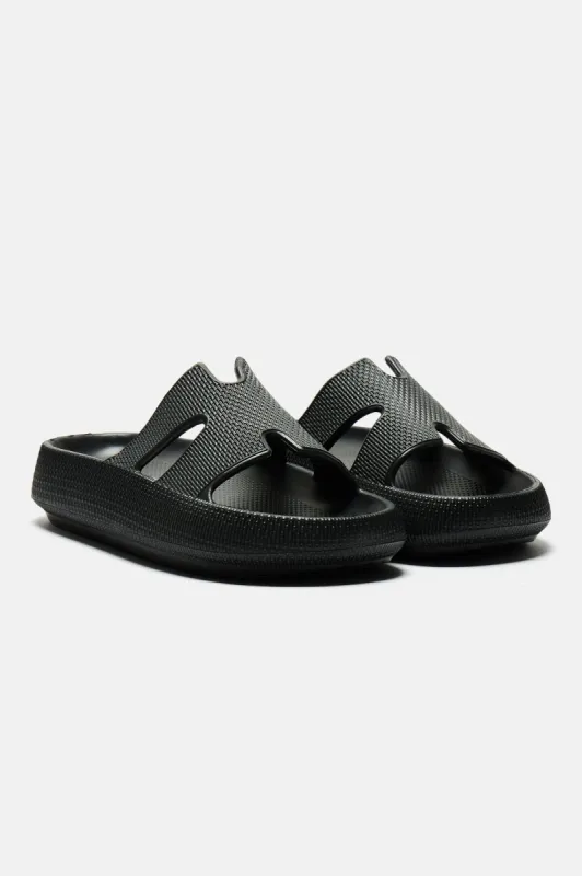 Can You Dig It Casual Slides - Black sold by Fashion Nova