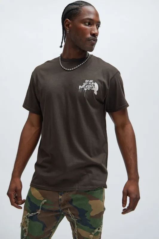 Holy Stained Glass Short Sleeve Tee - Chocolate sold by Fashion Nova