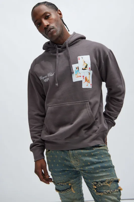 Players Club Members Only Hoodie - Grey sold by Fashion Nova
