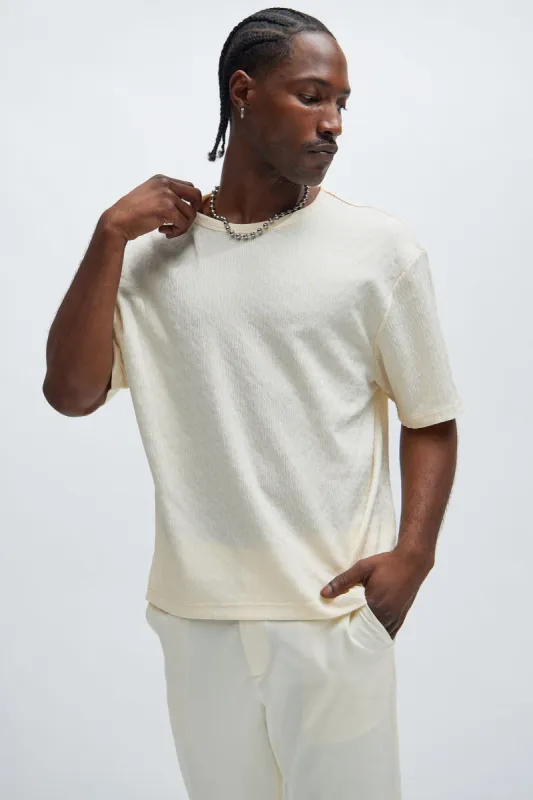 Reign Textured Relaxed Tee - Cream sold by Fashion Nova