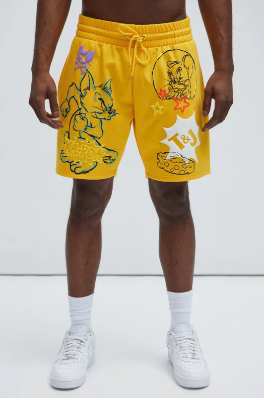 Tom And Jerry KAPOW Short - Yellow sold by Fashion Nova