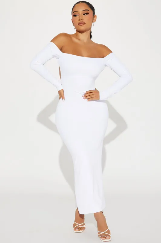 Monaco Backless Midi Dress - White sold by Fashion Nova