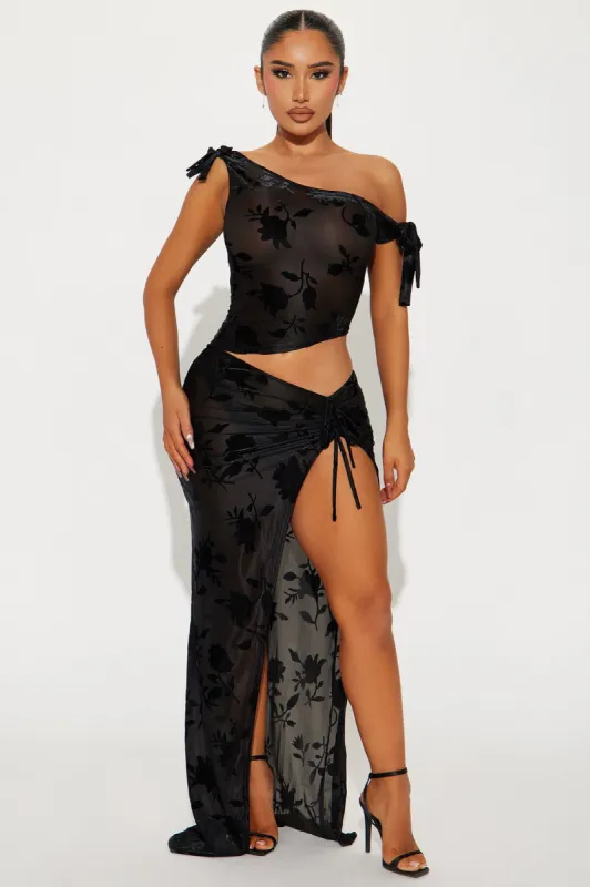 Laura Mesh Skirt Set - Black sold by Fashion Nova