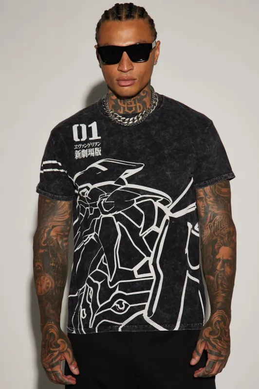 Neon Genesis Evangelion Short Sleeve Tee - Black made by Fashion Nova