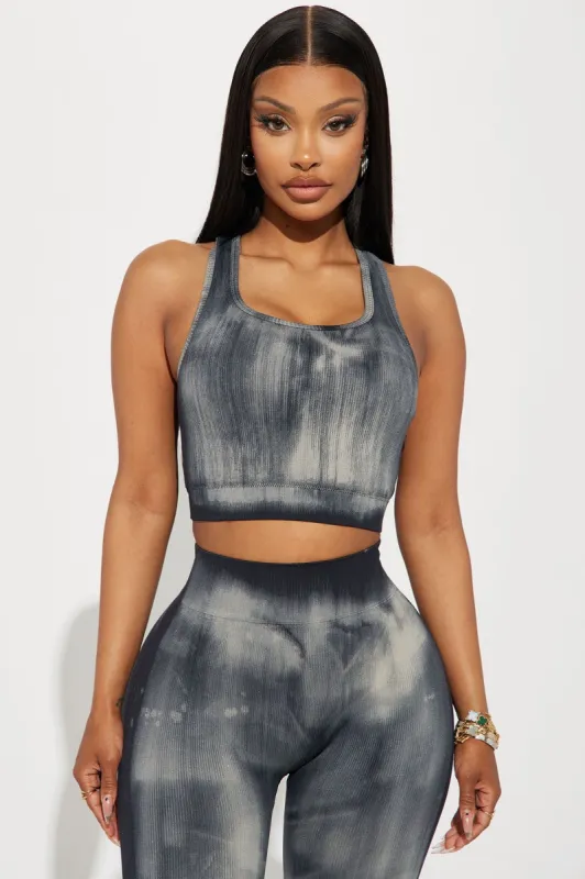 Fierce Work Seamless Sports Bra - Charcoal/combo sold by Fashion Nova