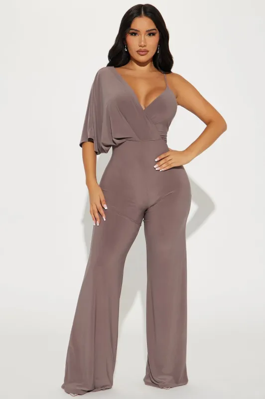Call Me Tonight Jumpsuit - Mocha sold by Fashion Nova