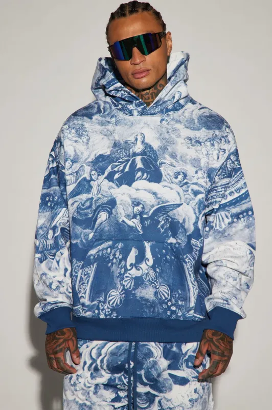 Tyson Renaissance Oversize Hoodie - Blue/combo sold by Fashion Nova