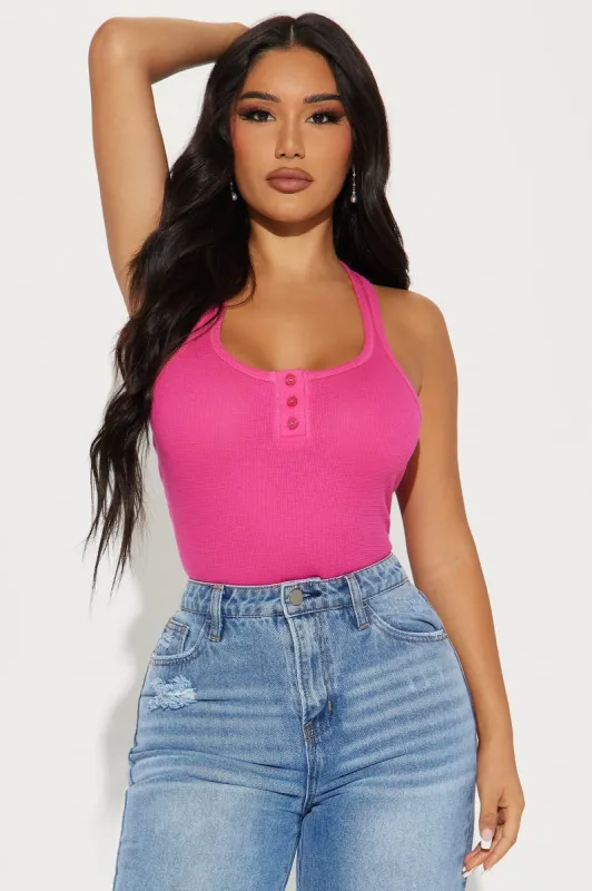 Kim Racerback Tank Top - Fuchsia sold by Fashion Nova
