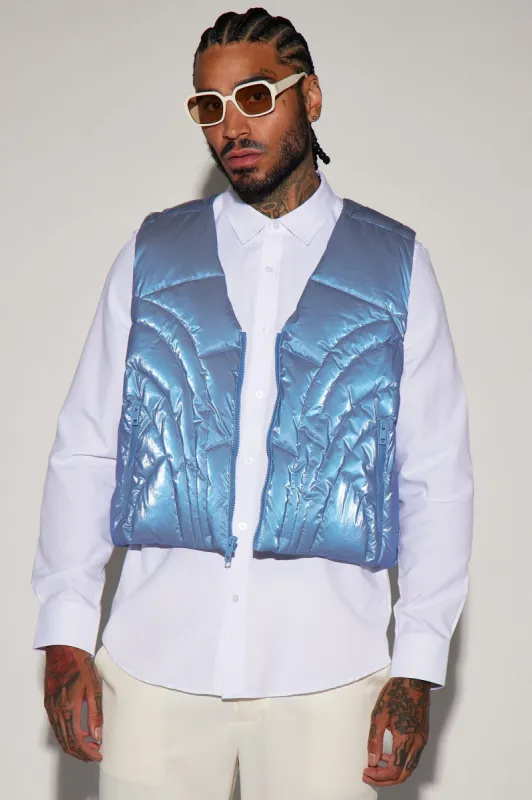 Avalon Cropped Tactical Padded Vest - Blue sold by Fashion Nova