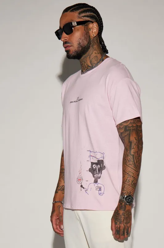 Basquiat Fried Short Sleeve Tee - Pink sold by Fashion Nova