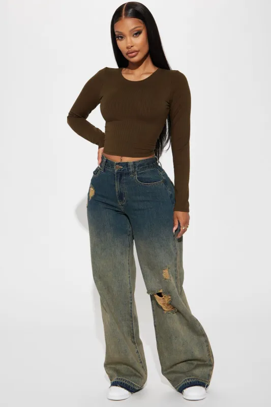 Westley Tinted Baggy Jeans - Dark Wash sold by Fashion Nova