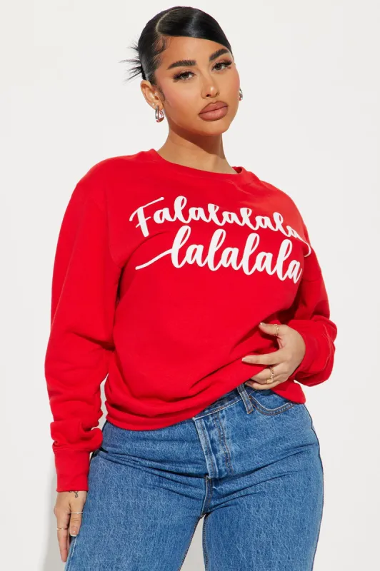 Deck The Halls Sweatshirt - Red sold by Fashion Nova