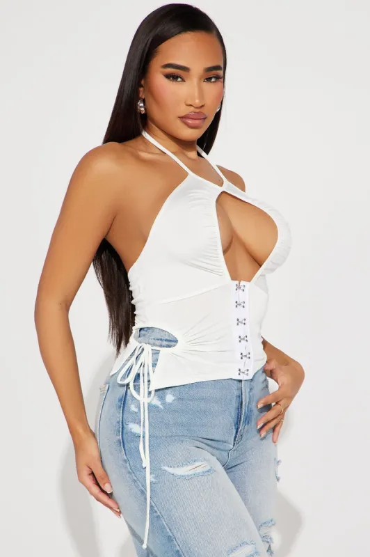 Hold It Down Halter Top - Ivory sold by Fashion Nova