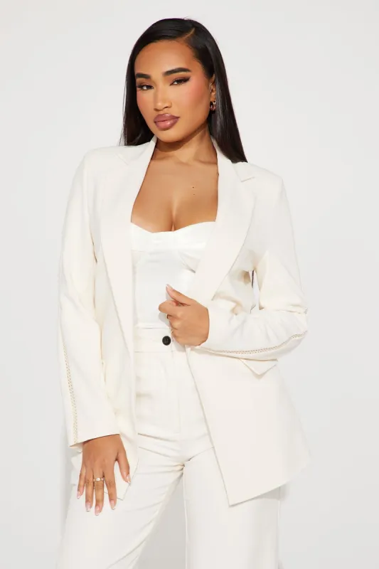 High Fidelity Cut Out Blazer - Ivory sold by Fashion Nova
