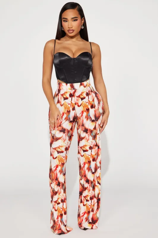 Vacation Mode Printed Plisse Pant - Multi Color sold by Fashion Nova