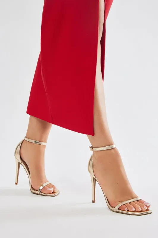 Linked Up Heels - Gold sold by Fashion Nova