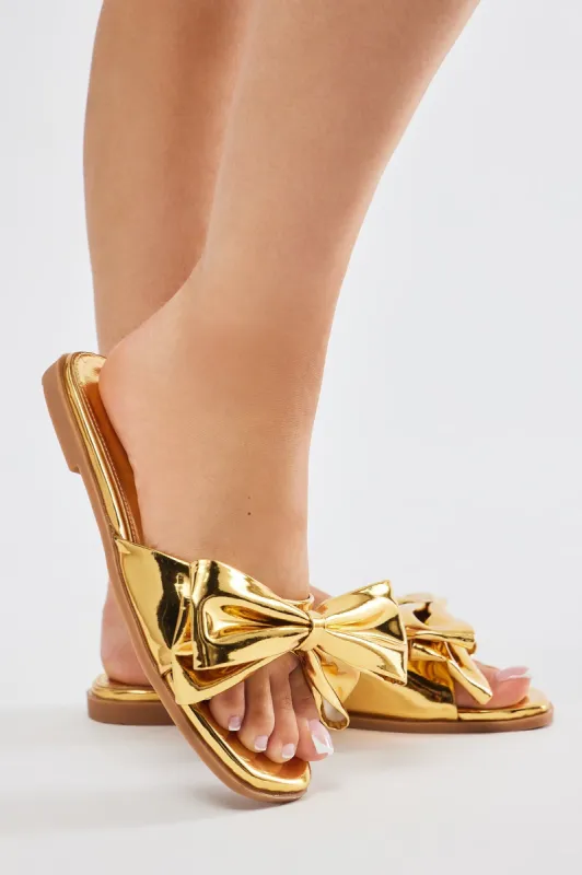 Wish It Was Metallic Sandals - Gold sold by Fashion Nova